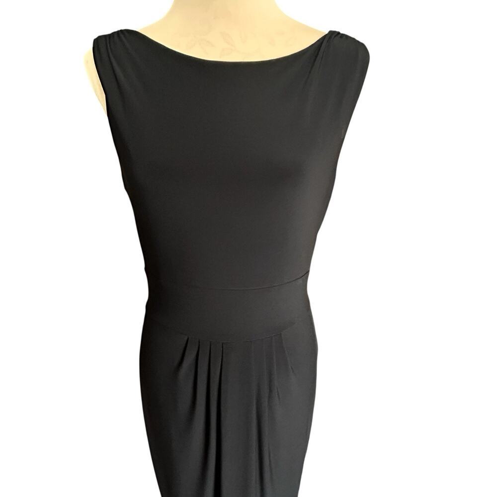 Jones New York Women’s Black Sheath Sleeveless Stretch Lined Dress Size 10 - Picture 4 of 13